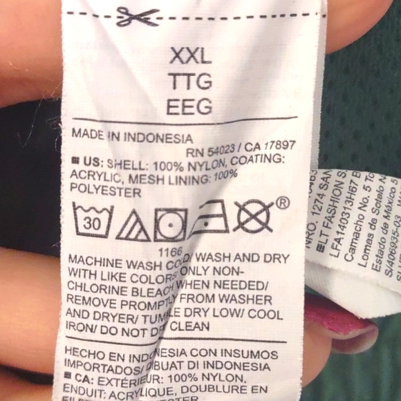 NWOT Old Navy Water-Resistant Performance Zip Jacket Silver Fern Size XXL - Picture 7 of 11